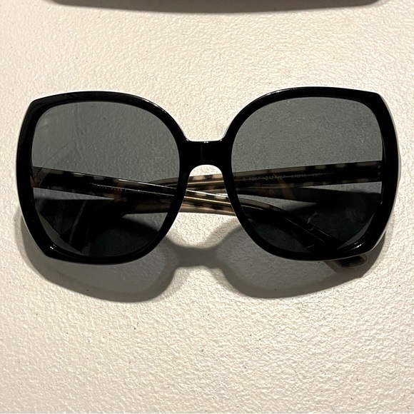 VTG Burberry Check B 4067 3177/87 Black Square Womens Polarized Sunglasses - Picture 1 of 15